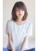 寺尾拓巳　大人かわいいラベージュくびれヘアインナーカラーボブ