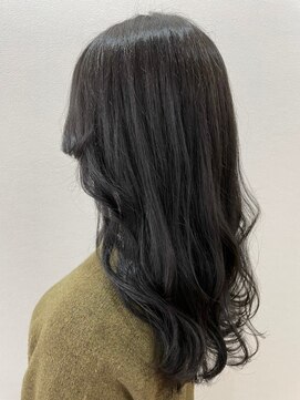 モルニ(MORNI) ダークカラー_マロンベージュ Aラインボブ かきあげ