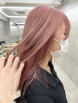 ピンクベージュピンクアッシュダブルカラーインナーカラーボブ L サン 渋谷 Sun のヘアカタログ ホットペッパービューティー