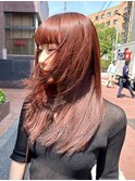 ブリーチなしチェリーレッド