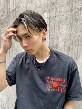メンズ ラピス 横浜店(Men’sLapis) センターパートハイライト