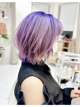 レヴ 草加店(LEV.) カーキベージュ 魅力倍増カールセミディシアーカラー姫カット