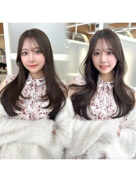 アフロートリノ(AFLOAT Leino) 大人可愛い韓国レイヤー　くびれヘア顔周りカット銀座美容室