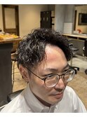 アップバングツイストスパイラルパーマ