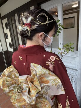 ガルボ ヘアー(garbo hair) 成人式セット  ヘアアレンジ ヘアセット お呼ばれヘア 振袖ヘア