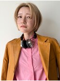 【堀惠】ハイトーンベージュショートカット吉祥寺20代30代40代
