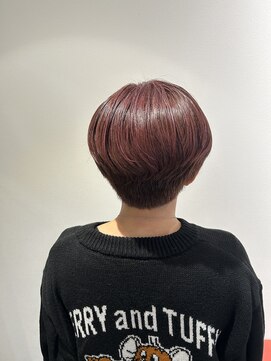 リュネッツ あざみ野店(lunettes) 【白髪ぼかし】ハイライトピンク×ショート