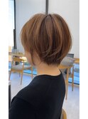 くびれヘア/ハイライトカラー/夏ショート
