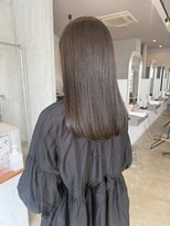 シェル 津山の手店(shel)&nbsp;20代30代◎小顔見せオリーブブラウン×ミディアム艶髪