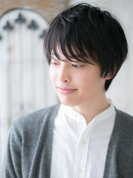 トニーアンドガイ メン 与野駅前店(TONI&GUY MEN) 清潔感スーツ斜めバング無造作くせ毛風就活ショートj与野