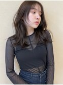 レイヤーカット×グレージュ