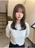 【SHIHO】オリーブブラウンとレイヤーカット