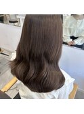 大人ガーリーダークアッシュ似合わせカットミディアムレイヤー