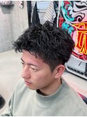 波巻きツイストスパイラル/リバースセンターパート[大宮/理容室]