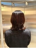 ツヤ感くびれミディアムレイヤー