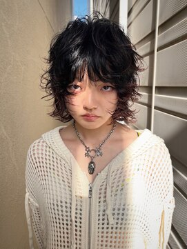 ブランコトレス 鏡島(BLANCO tres) ダークパープル/ナチュラルショート/夏のヘアアレンジ/鏡島