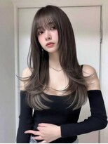 サロンドアイ(salon de i) 韓国風ロングレイヤー × ダークグレージュ