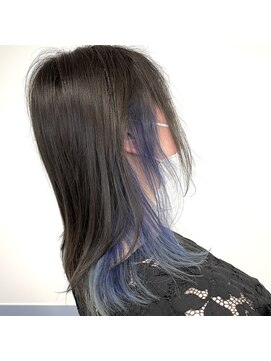 ウィットヘアー(wit hair) インナーカラーブルーグラデーション