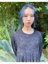 ジゼル(GiseL)&nbsp;アクアブルー♪ブリーチカラー/ダブルカラー/ブルーブラック