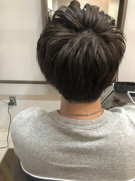 アプシー 三田駅前店(Apsee) メンズマッシュ系カット／カーキアッシュ