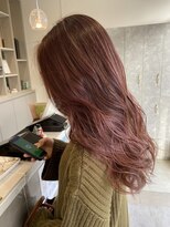 アースコアフュールボーテ 新潟中野山店 (EARTH coiffure beaute) カシスピンク極細インナーハイライトブリーチ