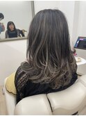 【脱白髪染め】コントラストハイライトミディ★