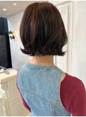 福山ニュアンスパーマ切りっぱなしボブ外ハネ濡れ髪20代30代40代