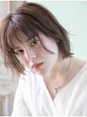 ニュアンスボブ/ブラウン/シフォンボブ◎30代40代50代