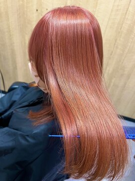 レイルバイエクラート 大宮西口店(REAIL by ECLART) 橋本オリジナル絹髪縮毛矯正×高発色コーラルピンクカラー
