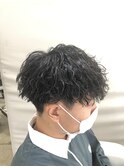ツイスパマッシュ(刈り上げツーブロック黒髪パーマ)