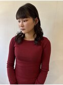 ワイドバング フルバング 前髪カット ミディアム 大須