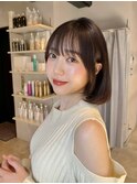 魅力溢れる重ためボブヘア