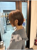大人ショートボブ丸みショートカットマッシュショート前髪あり