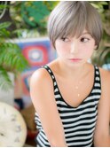 斜めバングハイトーンカラーウルフマッシュh4北浦和10代20代30代