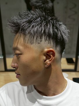 メッツ 原宿(METS) MEN'S/ホワイトメッシュ×ツイスパ/短髪/メンズショート