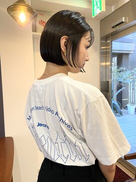 パープル(PURPLE) ボブ/ミニボブ/黒髪ボブ/切りっぱなしボブ