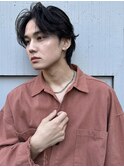 ラフに決まるセンターパートナチュラルツーブロック A1201