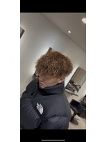 イーラ アメ村店(era) ブラウンメッシュツイスパパーマ/メンズ/刈り上げ/眉毛/ツイスト