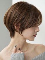 ソワネ 表参道(soigne) 表参道白髪ぼかしウルフショートボブベージュアッシュグレージュ