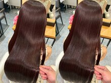 縮毛矯正×カラーの同時施術で、理想の艶髪とトレンドカラーを1日で◎