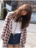 〔people〕外国風立体感ある縦長ロングウエーブ
