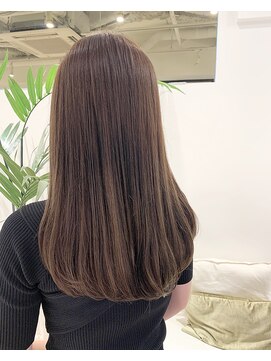 ジーナ セントラル銀座(Zina) セシルカットフリンジウェーブ×大人かわいい前髪ココアブラウン