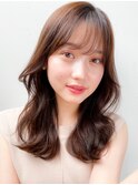 韓国ヘアレイヤーロング美髪くびれワンカールシルキーベージュ