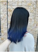 ブルーグラデーション☆【池袋.髪質改善.インナーカラー】