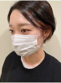 丸みショート×インナーカラー
