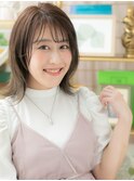 大人かわいい黒髪グレイアッシュウルフボブa戸頭20代30代40代