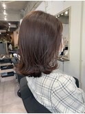 大人可愛い/くびれボブ/透明感ブラウンカラー