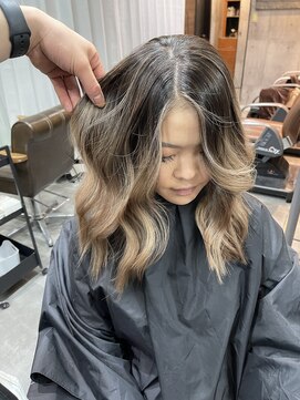 ラフ(LAFF) #黒髪#ボブルフ#ネビージュ#小顔#ワンレン