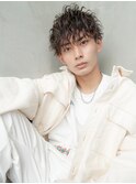 メンズカットマッシュショートツイストスパイラルパーマ