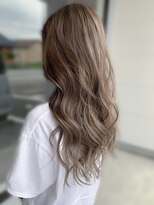 アース 上本町店(HAIR&MAKE EARTH)&nbsp;透明感カラー★20代30代艶感ナチュラルブラウン×ゆるふわロング